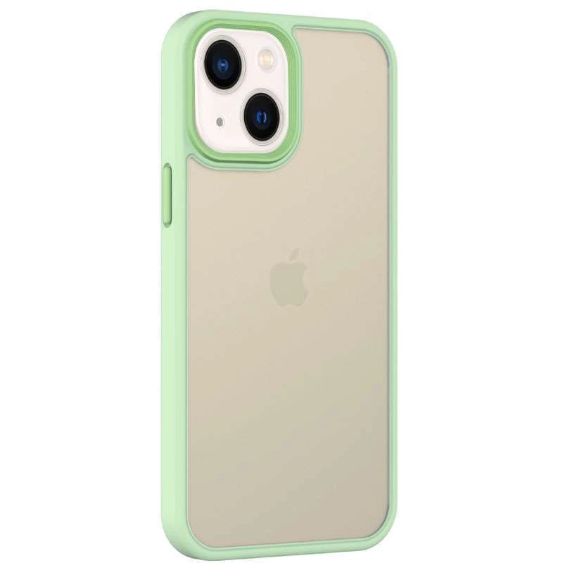 

TPU+PC с металлическими кнопками для Apple iPhone 13 (6.1") (Салатовый), Салатовий