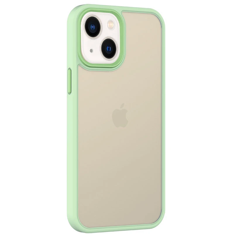 TPU+PC з металевими кнопками на Apple iPhone 14 (6.1") – М'ятний / Light Green. Фото 1 з 7