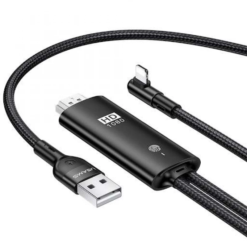 

Дата кабель USAMS US-SJ442 U53 Lightning to HDMI (2m) (Черный), Чорний