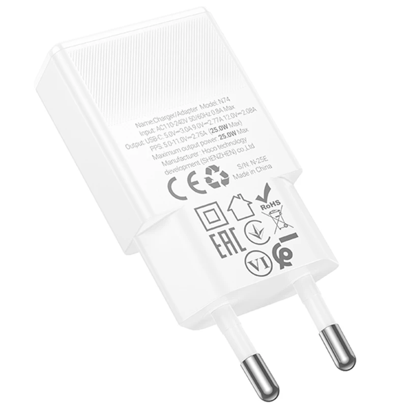 МЗП Hoco N74 Speed ultra-thin PD25W (1USB-C) – White. Фото 3 з 3