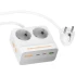 Подовжувач Hoco AC27 Descanso (PD30W/2C/1A/2xSocket) (2m) – White. Фото 2 з 4