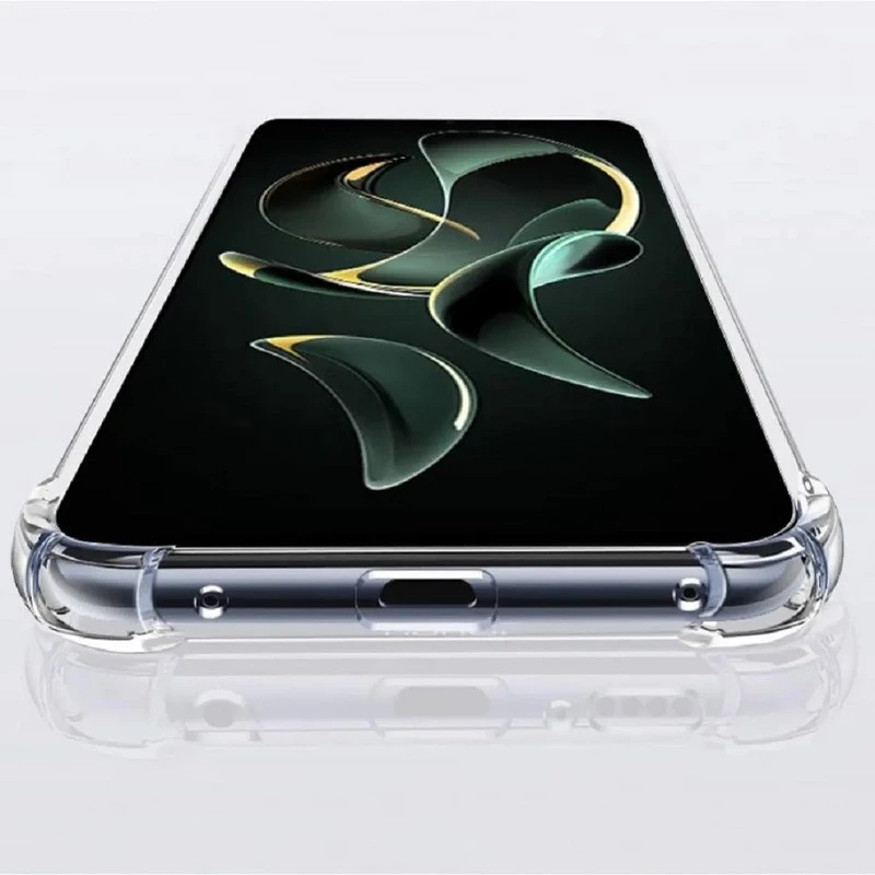 Ультратонкий силіконовий чохол GETMAN з критими бортами та камерою для Xiaomi 13T – Безбарвний (прозорий). Фото 2 з 7