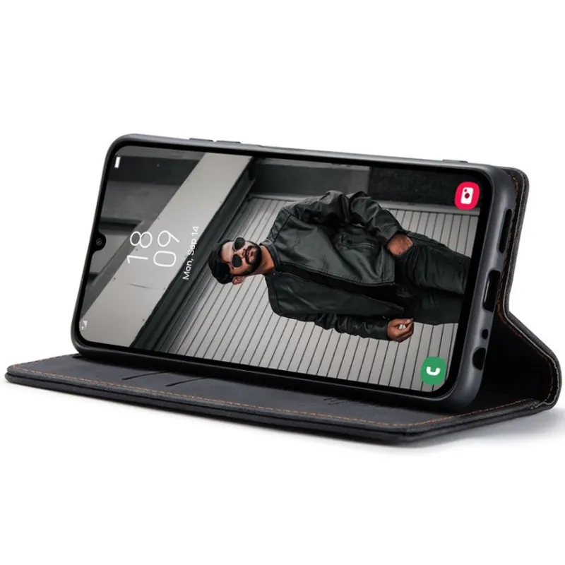 Шкіряний чохол-книжка CaseMe Velvet Nubuck для Samsung Galaxy A50 (A505F) / A50s / A30s – Black. Фото 5 з 5