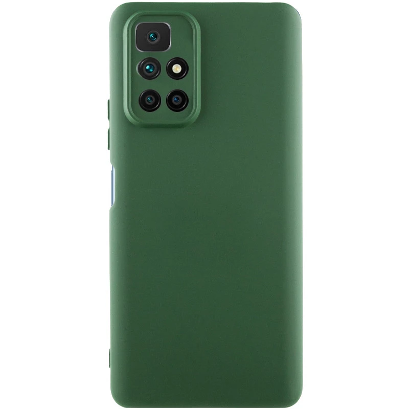 Чохол Silicone Case Lakshmi з закритою камерою на Xiaomi Redmi 10 – Зелений / Dark green. Фото 2 з 9