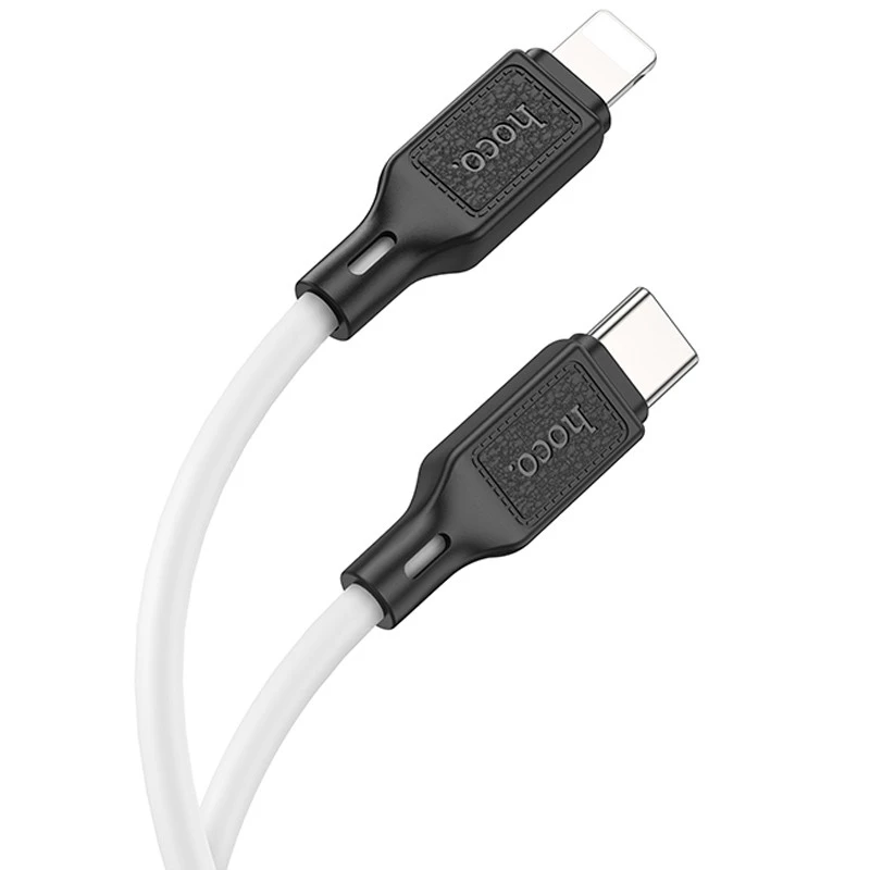 Дата кабель Hoco X90 Cool silicone Type-C to Lightning 20W (1m) – White. Фото 2 з 5