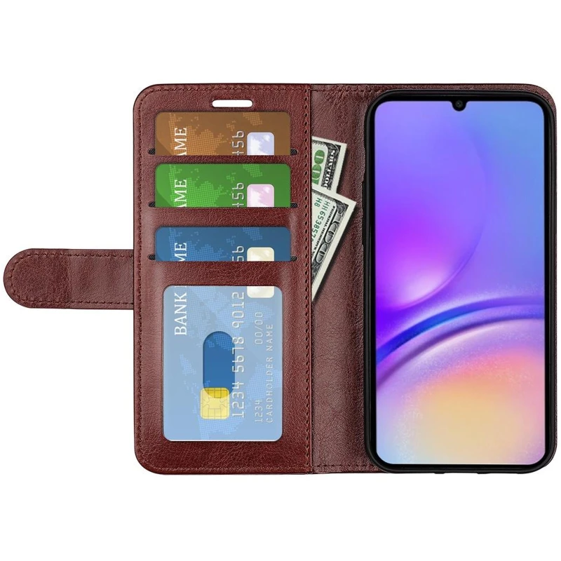 Кожаный чехол-книжка Wallet Style для Samsung Galaxy A37 5G – Brown. Фото 3 из 4