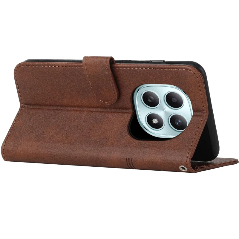 Кожаный чехол-книжка Jet Cover для Xiaomi Redmi Note 15 4G/5G (EU) – Brown. Фото 6 из 6