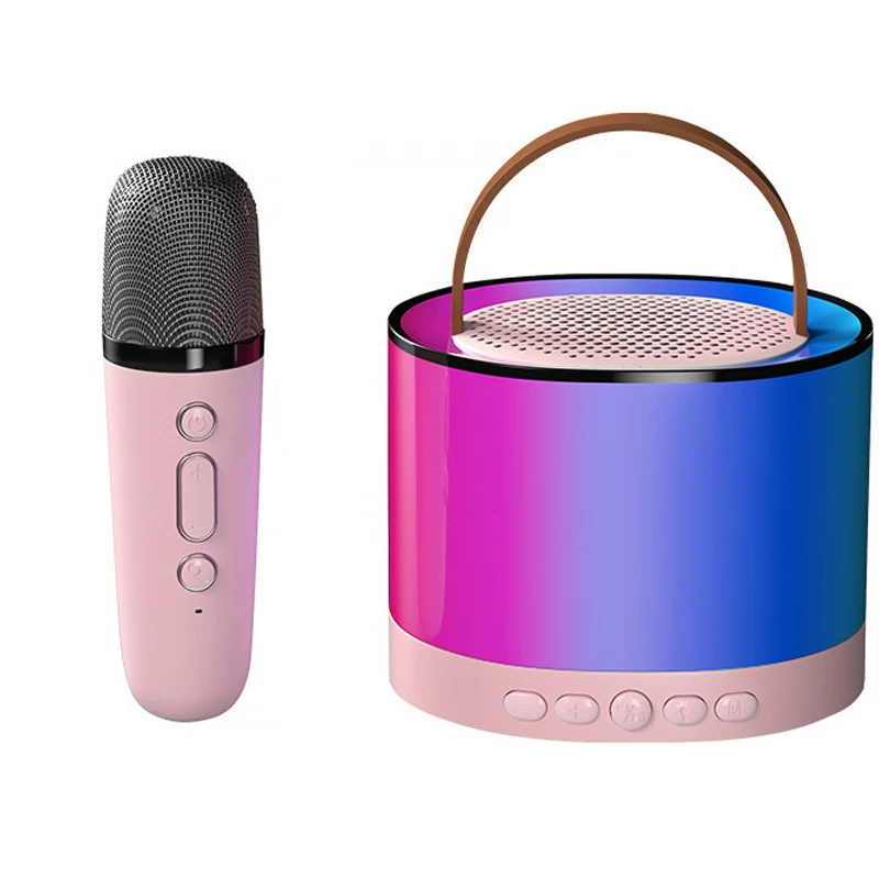 Караоке Мікрофон-колонка K52 + один мікрофон – Pink. Фото 1 з 3