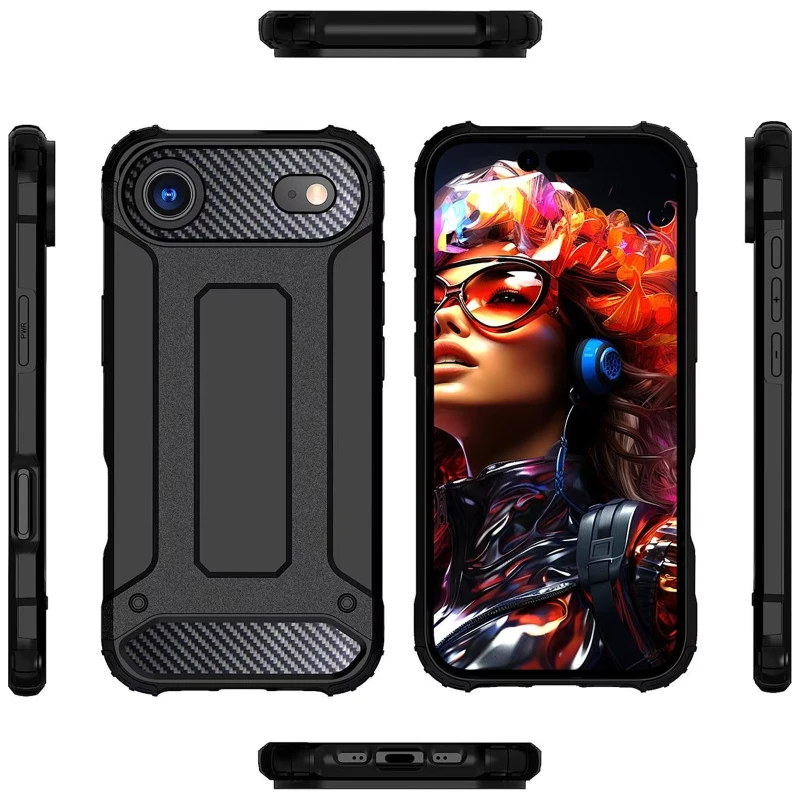 Противоударный чехол с усиленными углами Immortal для Apple iPhone 17 Air (6.5") – Черный. Фото 4 из 6