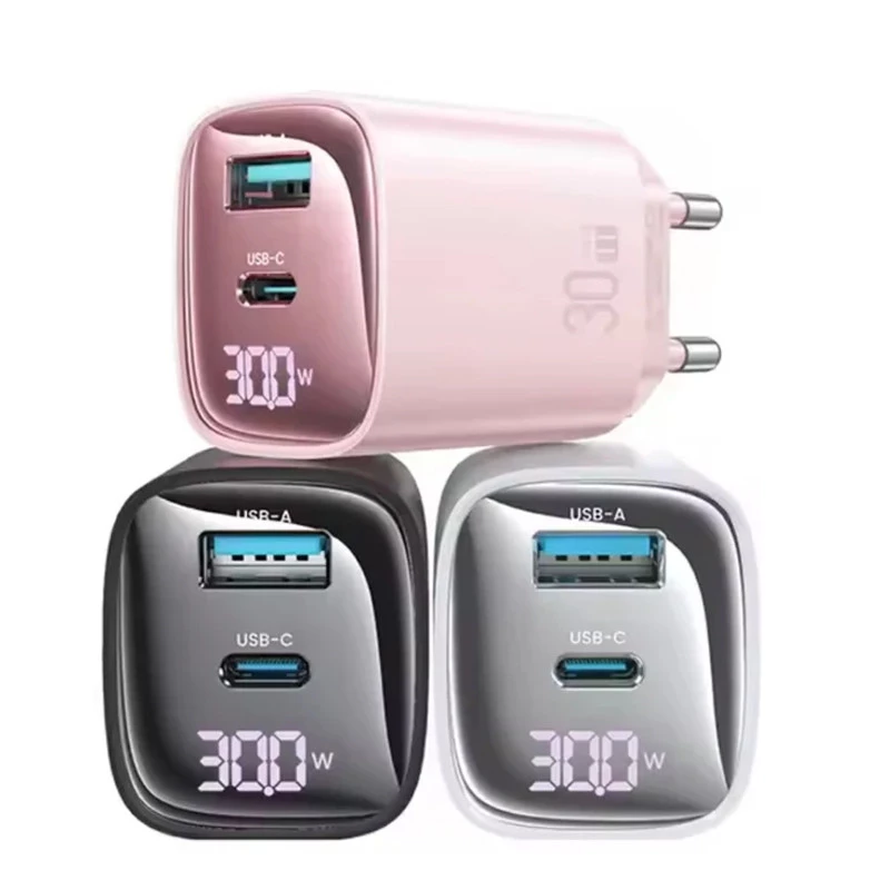 МЗП Usams US-CC229 GaN Digital Display XC Ser. 30W (1USB-A/1C) фото 2 з 2