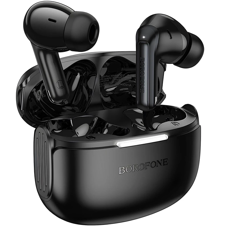 Бездротові TWS навушники BOROFONE FQ9 Plus Peaceful ANC+ENC – Black. Фото 2 з 4