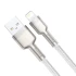 Дата кабель Baseus Cafule Series Metal USB to Lightning 2.4A (1m) (CALJK-A0) – White. Фото 3 з 5