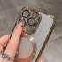 Чохол з блискітками, захисними лінзами на камеру та MagSafe на Apple iPhone 11 (6.1") – Золотий / Gold. Фото 5 з 6