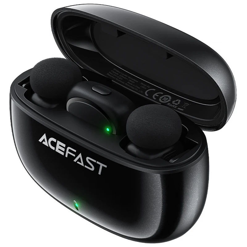 Петличный беспроводной микрофон Acefast R2 Type-C – Black. Фото 6 из 6