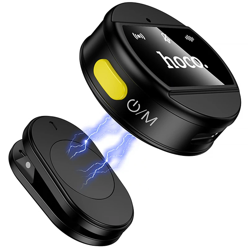 Петличный беспроводной микрофон Hoco L21 Charm Type-C – Black. Фото 4 из 5