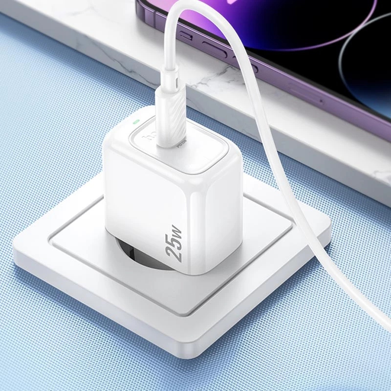 СЗУ Hoco CS53A Surplus PD25W (1USB-C) – White. Фото 8 из 8