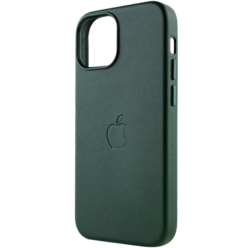 Кожаный чехол Silicone Case Premium с MagSafe для Apple iPhone 14 Plus (6.7") – Forest Green. Фото 4 из 8