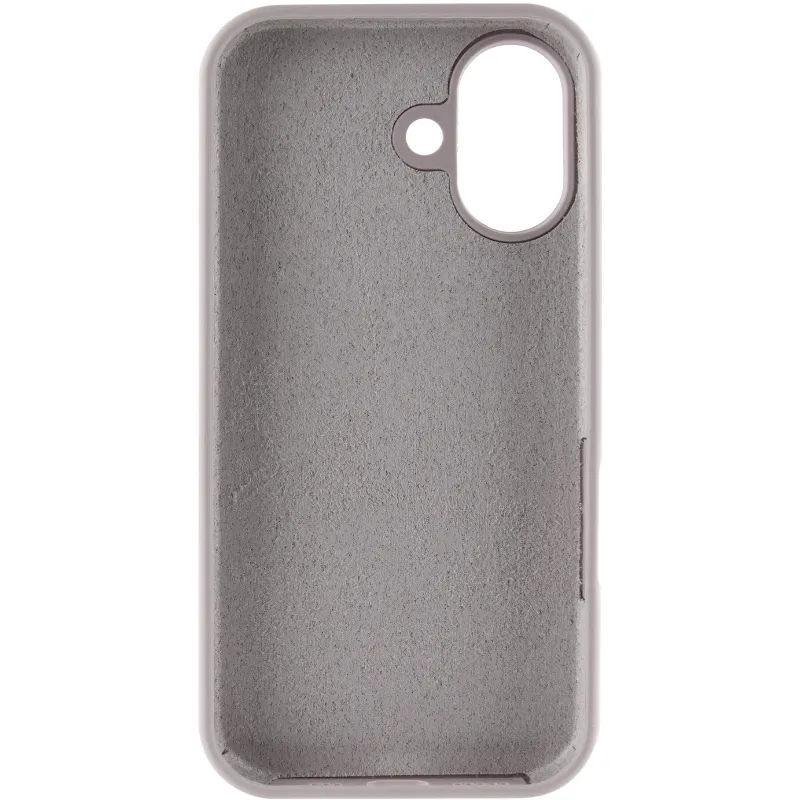 Чехол Silicone Case с закрытым низом для Apple iPhone 17 (6.3") – Серый / Lavender. Фото 4 из 6