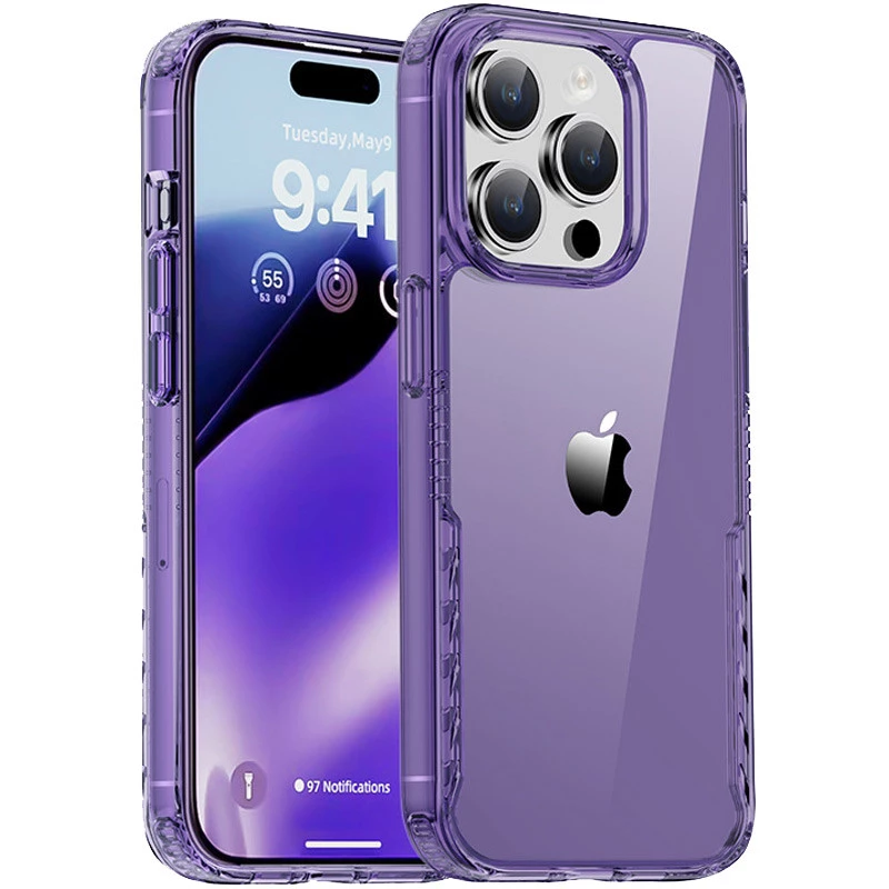 

Ребристий силіконовий чохол на Apple iPhone 15 Pro (6.1") (Purple)