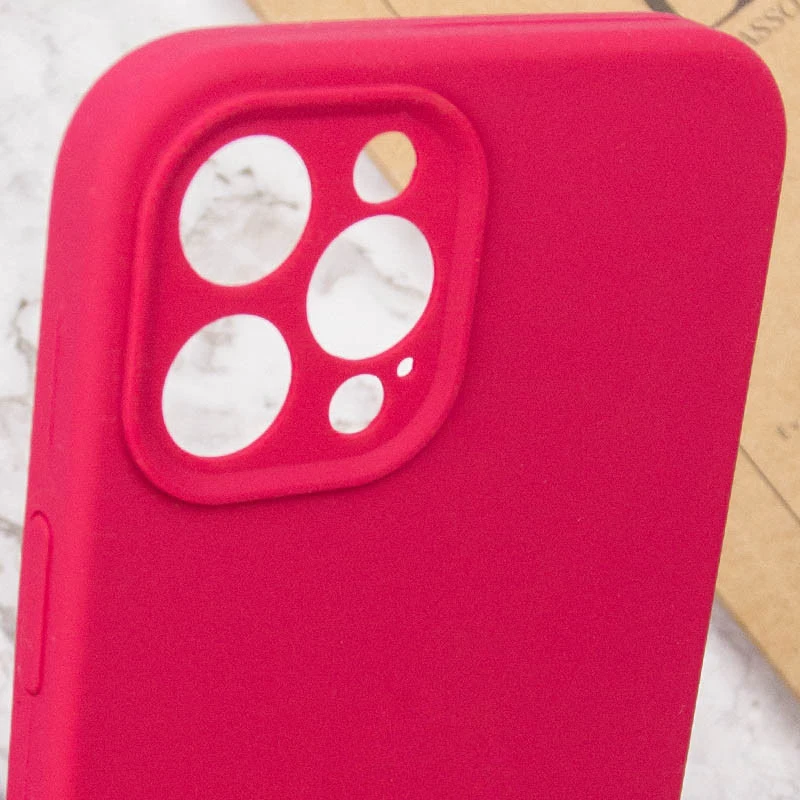 Чехол с защитой камеры Silicone Case для Apple iPhone 12 Pro (6.1") – Красный / Rose Red. Фото 6 из 6