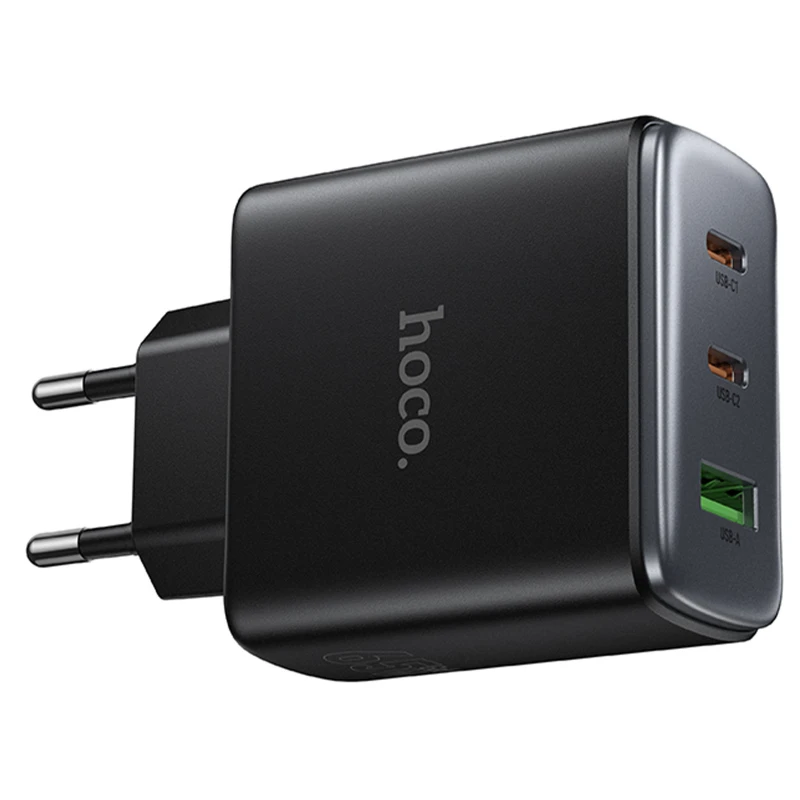 МЗП Hoco C160A Upgrade PD65W+QC3.0 (1USB-A/2C) – Black. Фото 4 з 6