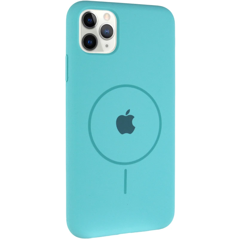 Чехол Silicone Armor Max with MagSafe для Apple iPhone 11 Pro Max (6.5") – Бирюзовый / Marine Green. Фото 1 из 14