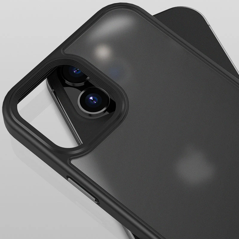 TPU+PC с металлическими кнопками для Apple iPhone 12 Pro (6.1") – Черный / Black. Фото 5 из 6