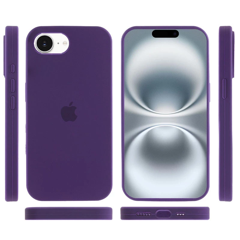 Чехол Silicone Case с закрытым низом для Apple iPhone 17e (6.1") – Фиолетовый / Amethyst. Фото 5 из 6