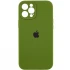 Чехол Silicone Case с защитой камеры для Apple iPhone 12 Pro Max (6.7") – Зеленый / Dark Olive. Фото 2 из 6