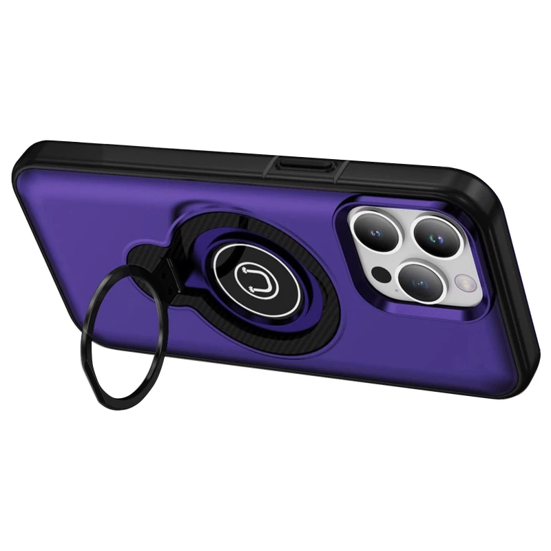 TPU+Textured PC Magnet для Apple iPhone 12 (6.1") – Purple. Фото 2 з 5