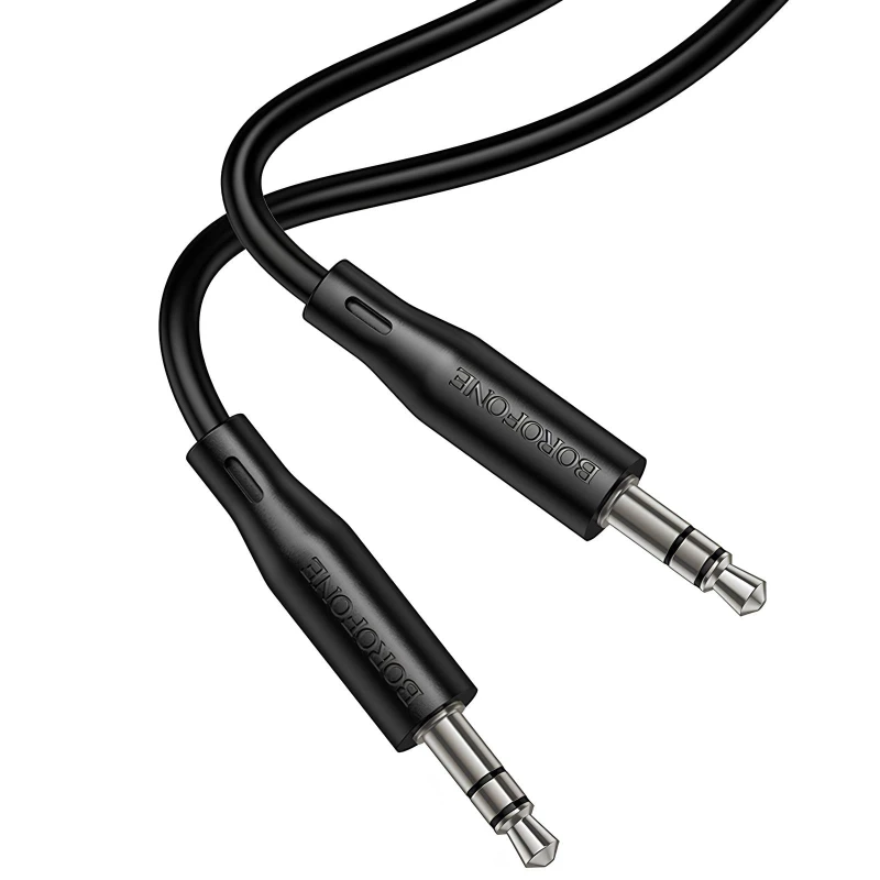 Аудіо кабель Aux Borofone BL26 Standard (1m) – Black. Фото 4 з 6
