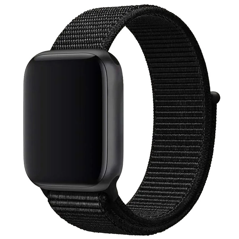 Ремінець Nylon для Apple watch 38mm/40mm – Чорний / Black. Фото 2 з 4