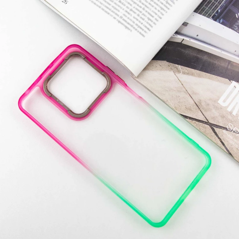 Силиконовый чехол фреш для Xiaomi Redmi Note 13 Pro 4G – Салатовый / Розовый. Фото 6 из 9