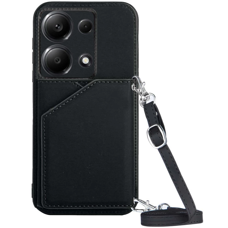 

Чохол Frontalka з відсіком для карток з захистом камери на Xiaomi Redmi Note 13 Pro 4G (Black)
