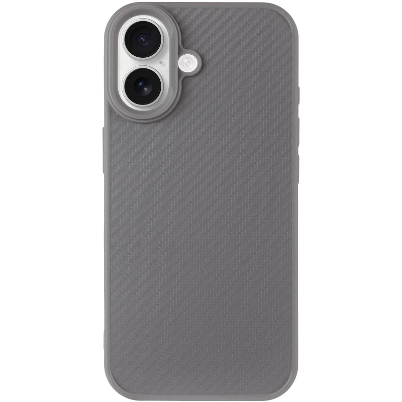 TPU чохол Carbon Protective with Magsafe для Apple iPhone 16 – Grey. Фото 3 з 6