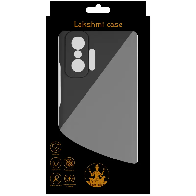 Чохол Silicone Case Lakshmi Premium із закритою камерою для Xiaomi 11T / 11T Pro – Чорний / Black. Фото 4 з 8