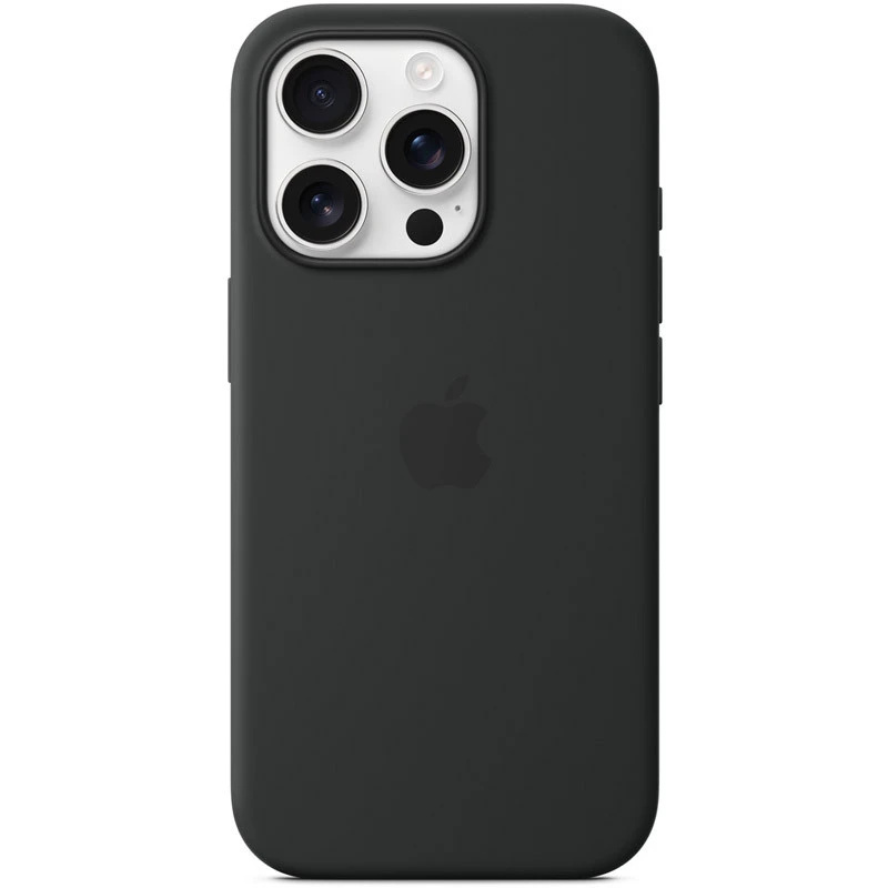 Чехол Silicone case (AAA) with Magsafe and Animation для Apple iPhone 16 Pro Max – Black. Фото 2 из 4