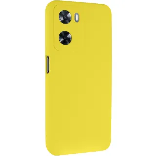Чехол Silicone Case Lakshmi Premium з закритою камерою на Oppo A57s — Желтый / Yellow