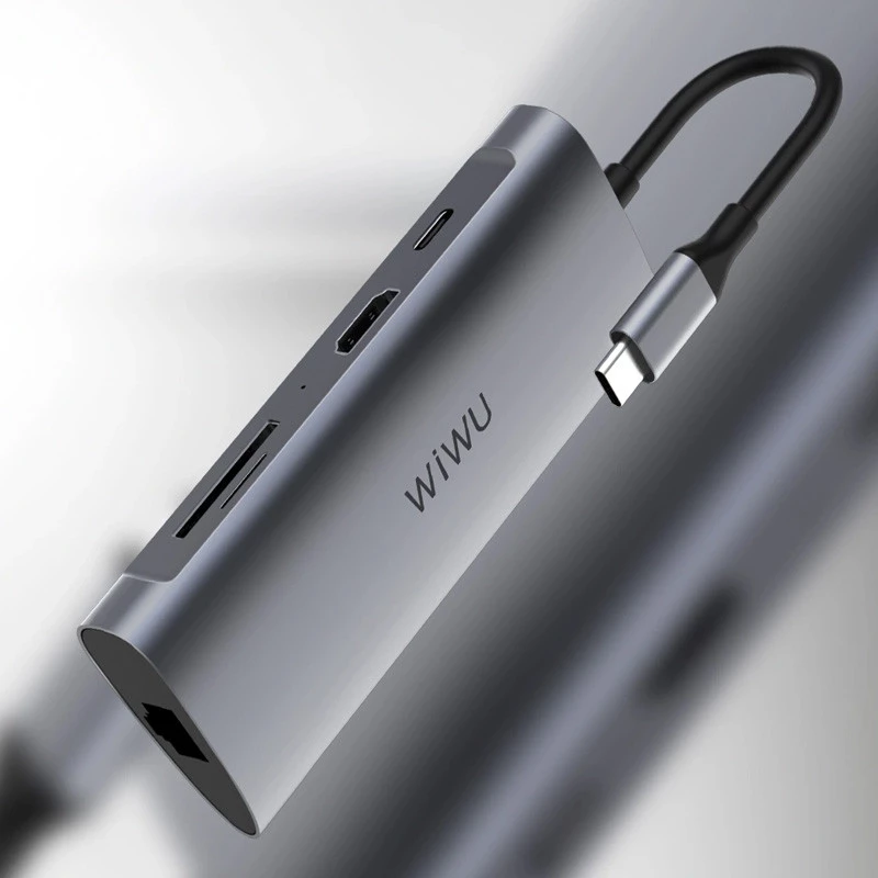 Переходник HUB WIWU Alpha 831HRT – Grey. Фото 4 из 5