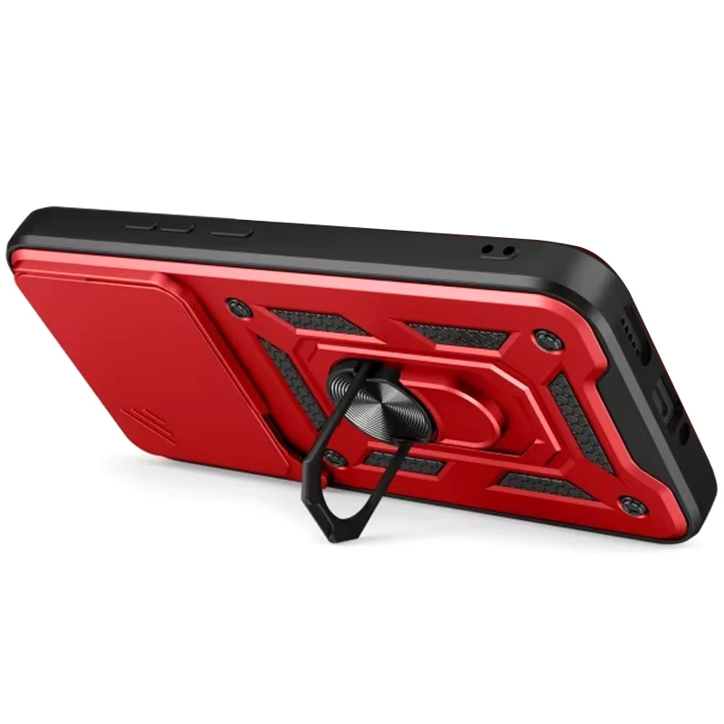 Удароміцний чохол Ummi Camshield Serge Ring (in box) для Xiaomi Poco F8 Pro – Червоний / Red. Фото 2 з 3