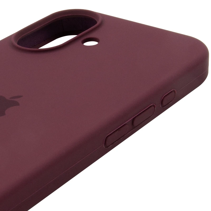 Чехол Silicone Case с закрытым низом для Apple iPhone 17 (6.3") – Бордовый / Plum. Фото 5 из 6