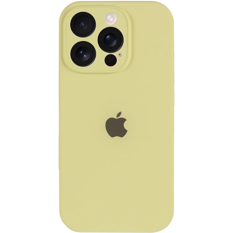 Чехол Silicone Case с защитой камеры для Apple iPhone 13 Pro (6.1") – Желтый / Mellow Yellow. Фото 4 из 13