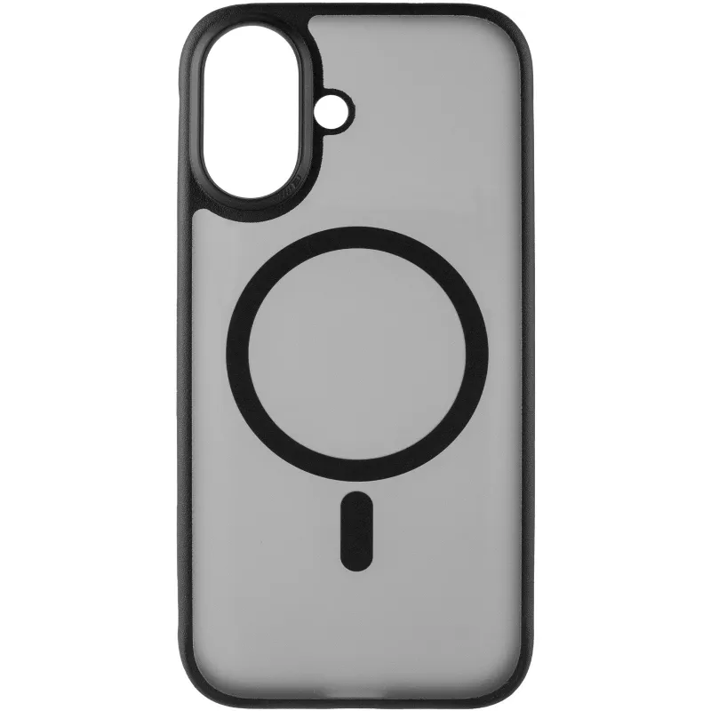 TPU+PC чохол Blueo Skin Friendly Frosted with MagSafe для Apple iPhone 16 – Чорний / Black. Фото 3 з 12