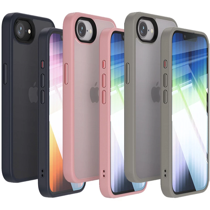 Кольоровий TPU+PC з металевими кнопками та MagSafe на Apple iPhone 16e (6.1") фото 1 з 2