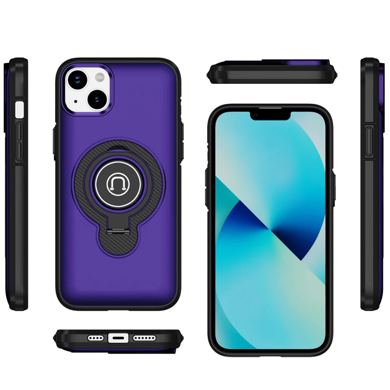 TPU+Textured PC Magnet для Apple iPhone 13 (6.1") – Purple. Фото 4 из 4