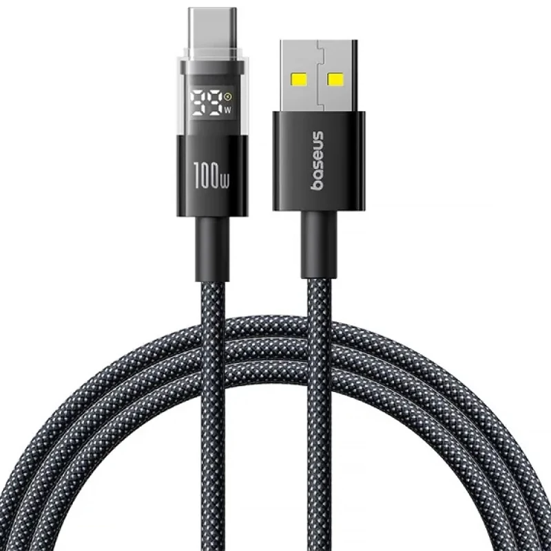 Дата кабель Baseus Display 2 USB to Type-C 100W (1m) (P10382701) – Cosmic Black. Фото 1 з 4