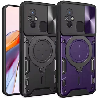 Ударостійкий чохол Bracket Ringstand із захисною шторкою для камери на Xiaomi Redmi 12C / Poco C55 фото 1 Ударостійкий чохол Bracket Ringstand із захисною шторкою для камери на Xiaomi Redmi 12C / Poco C55 фото 1 з 1