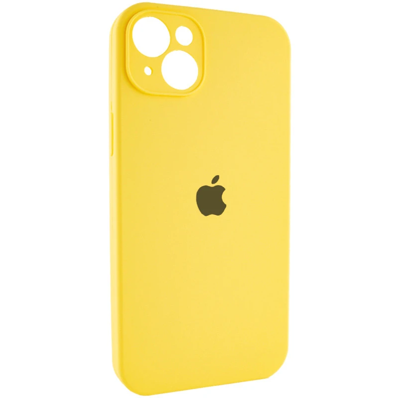 Чехол Silicone Case с защитой камеры для Apple iPhone 15 Plus (6.7") – Желтый / Yellow. Фото 4 из 14