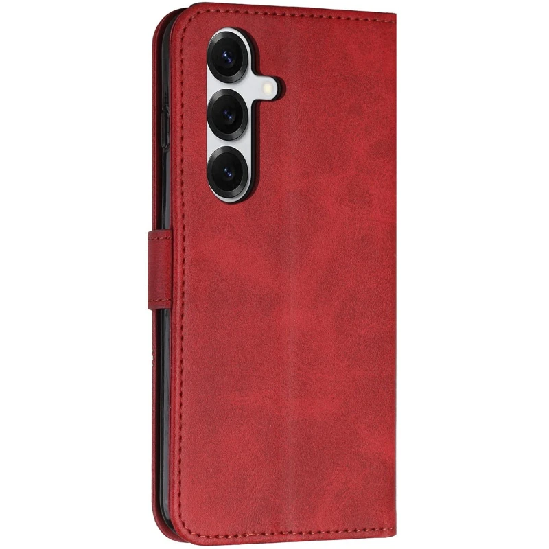 Кожаный чехол-книжка Jet Cover для Samsung Galaxy S26 – Red. Фото 3 из 4