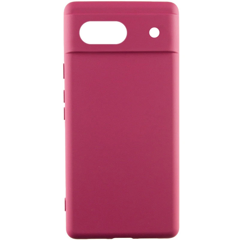 Чохол Silicone Case Lakshmi Premium із закритою камерою для Google Pixel 7a – Бордовий / Plum. Фото 2 з 5
